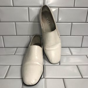 M. MARK R Size 8 White Slip-On Loafer Shoes; Preloved
